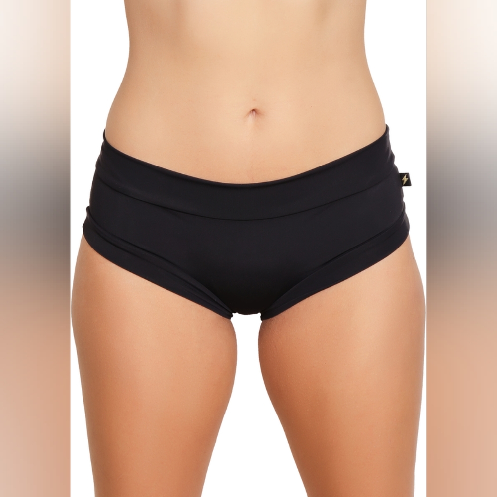 Cleo the Hurricane Black Essential Hot Pants Pole Bottoms Size Large